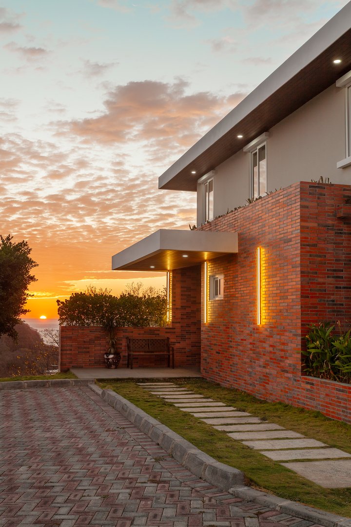 Brick Facade at Sunset